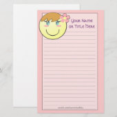 Girlie Briefpapier (Vorne/Hinten)