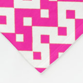 Girlie Candy Pink und White Fleece Blanket (Ecke)