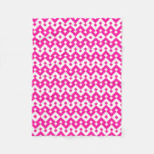 Girlie Candy Pink und White Fleece Blanket (Vorderseite)