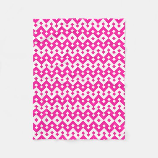 Girlie Candy Pink und White Fleece Blanket (Vorderseite)