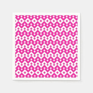 Girlie Candy Pink und White Paper Cocktail Napkins Serviette