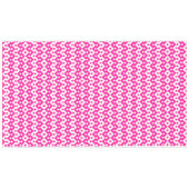 Girlie Candy Pink und White Zigzags Tablecloth Tischdecke (Vorderseite (Horizontal))