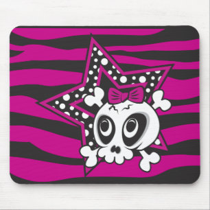 Girlie Emo Skull Mousepad