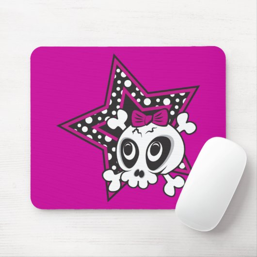 Girlie Emo Skull Mousepad (Mit Mouse)