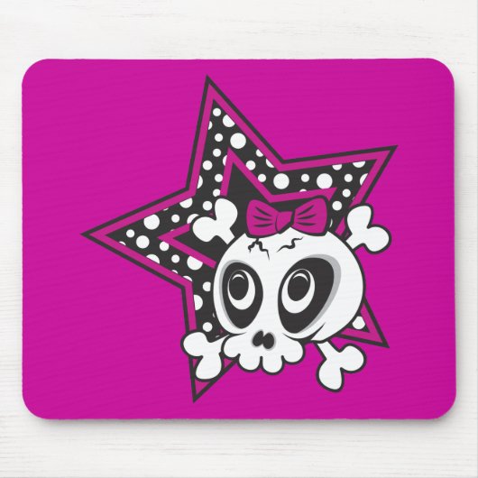 Girlie Emo Skull Mousepad (Vorne)