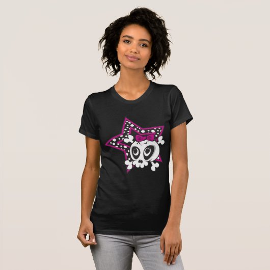 Girlie Emo Skull T-Shirt (Vorne ganz)