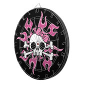 Girlie Flaming Skull Dartscheibe (Vorderseite rechts)