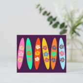 Girlie Flows Surfboards Postkarte (Stehend Vorderseite)