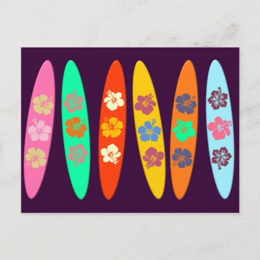 Girlie Flows Surfboards Postkarte (Vorderseite)