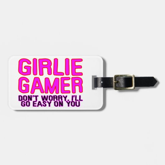 Girlie Gamer, der einfach geht Gepäckanhänger (Vorderseite horizontal)
