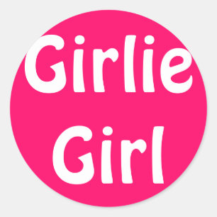 Girlie Girl Runder Aufkleber