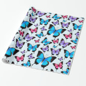 Girlie Girly Butterfly Butterfly Eleganter Spaß Geschenkpapier (Ungerollt)
