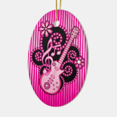 Girlie Gitarre Keramik Ornament (Links)