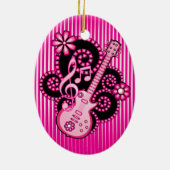 Girlie Gitarre Keramik Ornament (Hinten)