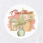 Girlie pastel Boho und maskulinarisch-blauer Sonde Etiketten (Design 1)