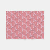 Girlie Pink Ribbbons gepolstertes Muster Fleecedecke (Vorderseite (Horizontal))