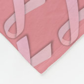 Girlie Pink Ribbbons gepolstertes Muster Fleecedecke (Ecke)