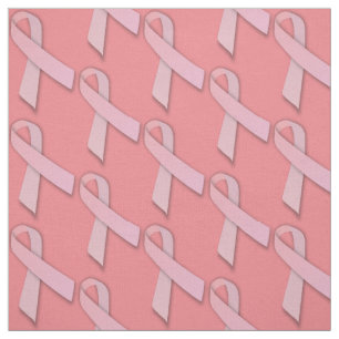 Girlie Pink Ribbbons gepolstertes Muster Stoff