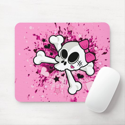 Girlie Skull Mousepad (Mit Mouse)