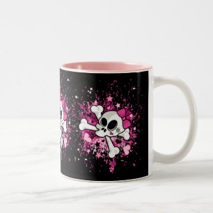 Girlie Skull Zweifarbige Tasse