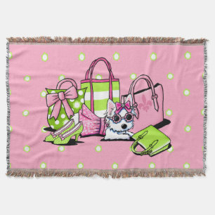 Girlie Things Olivia Westie Throw Blanket Decke