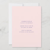 Girl's 1. Geburtstag Foto Confetti Einladung (Rückseite)