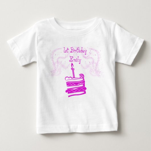 Girl's 1. Geburtstag Tutu T-Shirt (Vorderseite)