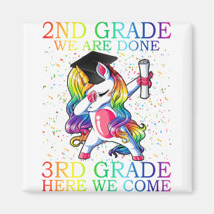 Girls 2nd Grade Abschluss Magical Unicorn Geschenk Magnet