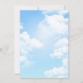 Girls 3. Geburtstag Rainbow Balloons Einladung (Rückseite)