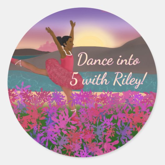 Girls 5th Birthday Stickers (Vorderseite)