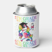 Girls 5th Grade Abschluss Magical Unicorn Geschenk Dosenkühler (Kanne Vorderseite)