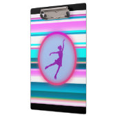 Girls Abbildung Skaten Streifen Klemmbrett (Links)