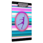 Girls Abbildung Skaten Streifen Klemmbrett (Rechts)