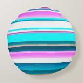 Girls Abbildung Skaten Streifen Rundes Kissen (Rückseite)