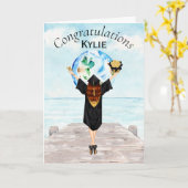 Girls Abschluss Glückwunsch Karte (Gelbe Blume)