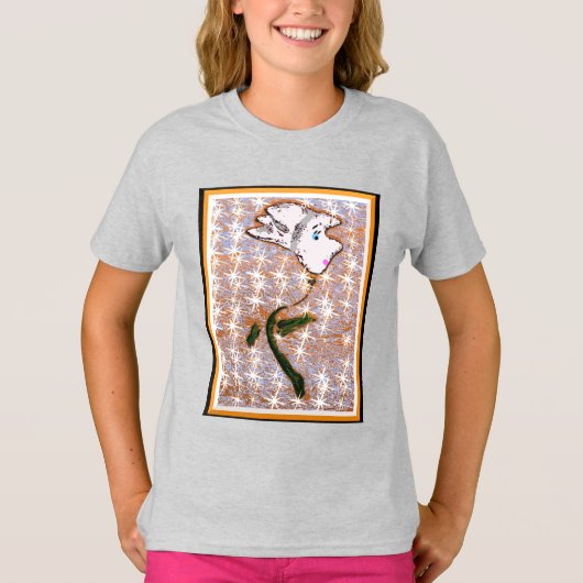 Girls' Abstract Flower T-Shirt (Vorderseite)