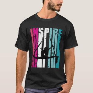 Girls Aerialist Inspirier Coach Retro Air Yoga Nie T-Shirt