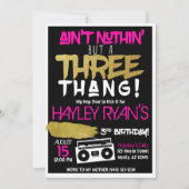 Girl's Aint Nuthin, aber ein Drei-Tang-Hip Hop 3. Einladung (Vorderseite)