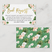 Girls Aloha Tropical Book Request Enclosure Card Visitenkarte (Vorne/Hinten)