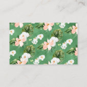 Girls Aloha Tropical Diaper Umschließungskarte Visitenkarte (Rückseite)