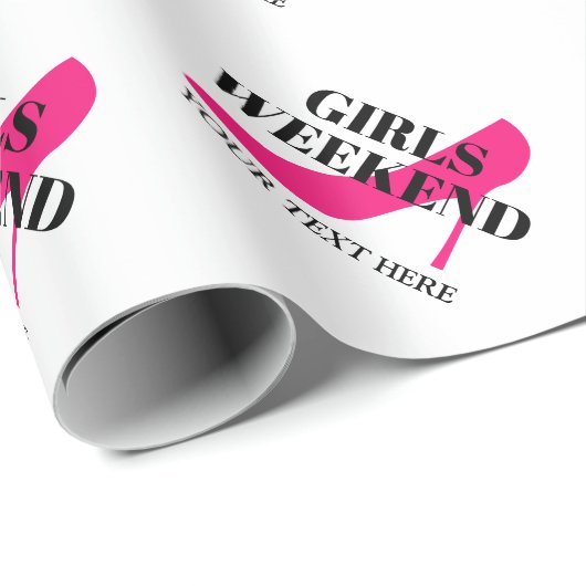 Girls am Wochenende Brautparty Junggeselinnen-Absc Geschenkpapier (Rolleneckpunkt)