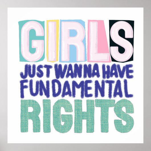 Girls And Fundamental Rights Poster (Vorne)