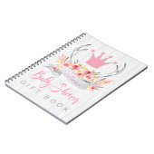 Girls Antler Baby ShowGuest Gift Book Notizblock (Linke Seite)