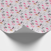 Girls Archery - Girly Hearts and Makeup Geschenkpapier (Ecke)