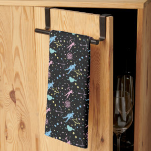 Girls Archery - Girly Hearts Stars Archer Geschirrtuch