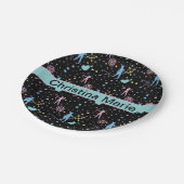 Girls Archery - Girly Hearts Stars Archer Pappteller (Schrägansicht)