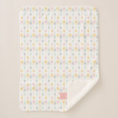 Girls Arrow Blanket | Rosa, Gold, Minze, Grau Sherpadecke (Vorderseite)