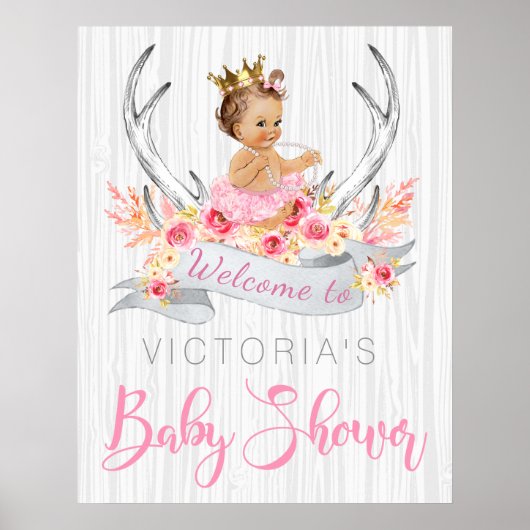 Girls Baby Shooting Sign Poster (Vorne)