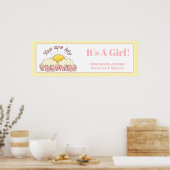 Girls Baby Shower Du bist mein Sonnenschein-Party- Poster (Küche)