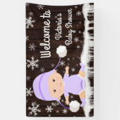 Girls Baby's Cold Outdoor Baby Duschbanner Banner (Vertikal)